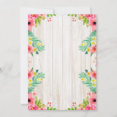 Luau Aloha BBQ Tropical Afstuderen Invitation Kaart (Achterkant)