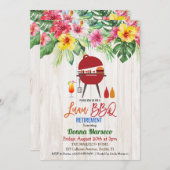 Luau Aloha BBQ Tropische Pensioen Uitnodiging (Voorkant / Achterkant)