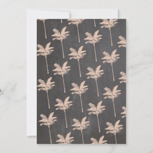 Luau Aloha Chalk Verjaardagsfeest Tropische uitnod Kaart (Achterkant)