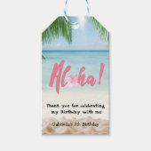 Luau Aloha Verjaardagscadeau Label Cadeaulabel (Voorkant)
