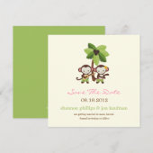 Luau Apen Save The Date Aankondiging (Voorkant / Achterkant)