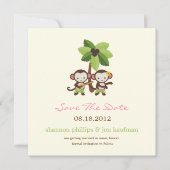 Luau-apen save the date-aankondiging date (Voorkant)