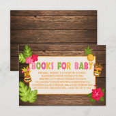 Luau Baby shower Boek Invoegen Informatiekaartje (Voorkant / Achterkant)