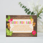 Luau Baby shower Boek Invoegen Informatiekaartje (Staand voorkant)