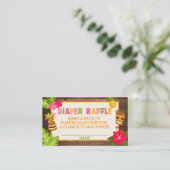 Luau Baby shower Diaper Raffle Card Informatiekaartje (Staand voorkant)