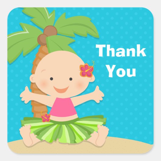 Luau Baby shower Sticker (Voorkant)