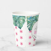 Luau Baby shower Tropische Hibiscusbloem Papieren Bekers (Rechts)