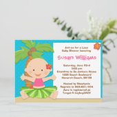 Luau Baby shower Uitnodiging (Staand voorkant)