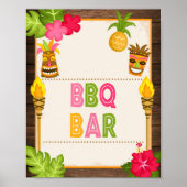Luau BBQ Bar Sign. Poster (Voorkant)