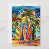 Luau Beach Party Invitation Kaart (Voorkant)