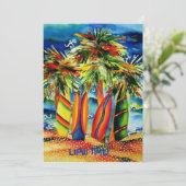 Luau Beach Party Invitation Kaart (Staand voorkant)