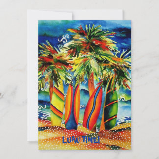 Luau Beach Party Invitation Kaart