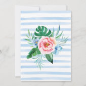 Luau Beach Party Tropische Floral Hawaiian Birthda Kaart (Achterkant)