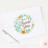 Luau Beach Plumeria Lei Bedankt Label (Envelop)