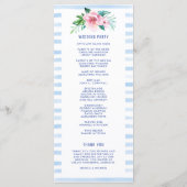Luau Beach Tropical Floral Hawaiian Wedding Programmakaart (Achterkant)