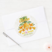 Luau Beach Tropische Bloemen Bruiloft Label (Envelop)