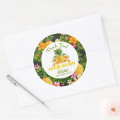 Luau Beach Tropische Bloemen Dank je Label (Envelop)