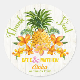 Luau Beach Tropische Bloemen Dank je Label