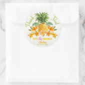 Luau Beach Tropische Bloemen Dank je Label (Tas)