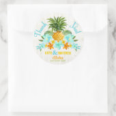 Luau Beach Tropische Bloemen Dank je Label (Tas)