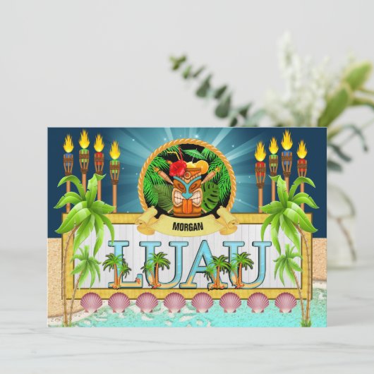 LUAU - Bekijk terug - Uitnodiging (Staand voorkant)