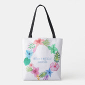 Luau bestemming bruiloft bidesmaid bloementropisch tote bag (Achterkant)