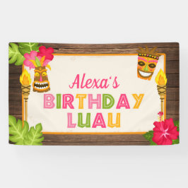 Luau Birthday Banner - Girl