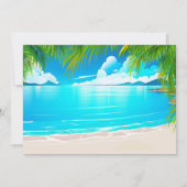 Luau Birthday Invitation Aloha Invites Kaart (Achterkant)