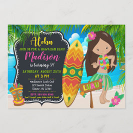 Luau Birthday Invitation Aloha Invites Kaart