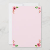 Luau Birthday Invitation, Flamingo Birthday Invite Kaart (Achterkant)