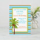 Luau Birthday Invitations Kaart (Staand voorkant)