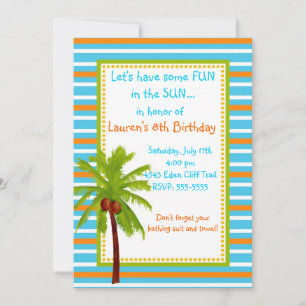 Luau Birthday Invitations Kaart