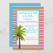 Luau Birthday Invitations Kaart (Voorkant / Achterkant)