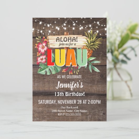 Luau Birthday Party (Staand voorkant)