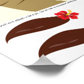 Luau Birthday Party Hawaiian Pin the Tail Game Poster (Hoek)