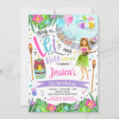 Luau Birthday Party Hawaiian Pineapple Pool Party  Kaart (Voorkant)