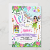 Luau Birthday Party Hawaiian Pineapple Pool Party Kaart (Voorkant)