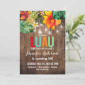 Luau Birthday Party Invitation Kaart (Staand voorkant)