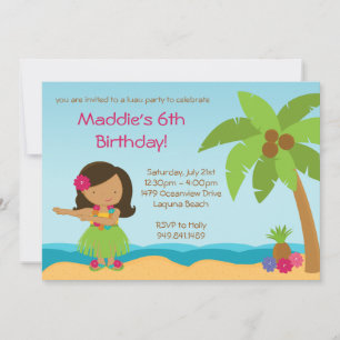 Luau Birthday Party Invitation Kaart