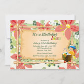 Luau Birthday Party Invitation Kaart (Voorkant)