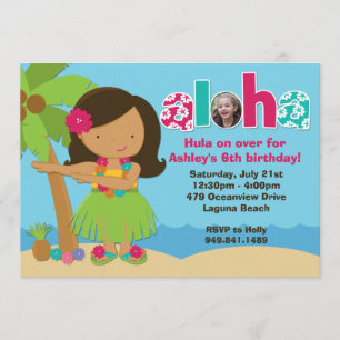 Luau Birthday Party Invitation Kaart