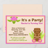 Luau Birthday Party Invitation Kaart (Voorkant / Achterkant)