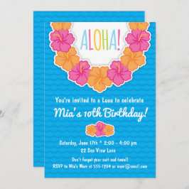 Luau Birthday Party Invitations Kaart