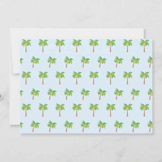 Luau Birthday Uitnodiging (Achterkant)