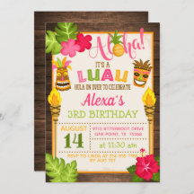Luau Birthday Uitnodiging