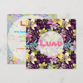 Luau, bloemen, DIY achtergrondkleur. Kaart (Voorkant / Achterkant)