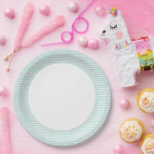 Luau Borden | Groene streep Papieren Bordje (Feest)