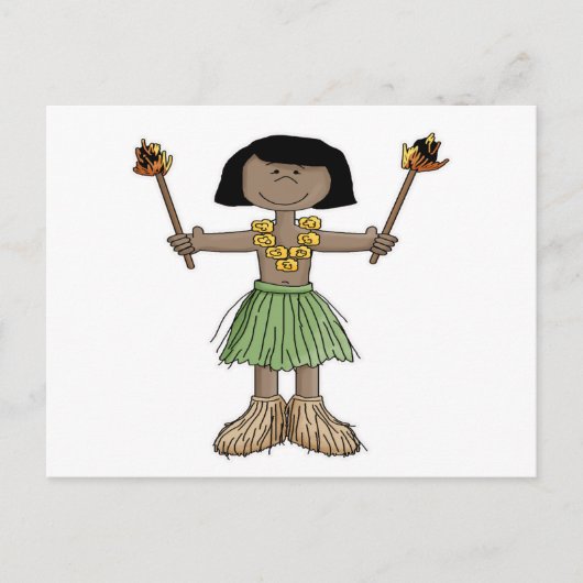 Luau Boy Briefkaart (Voorkant)