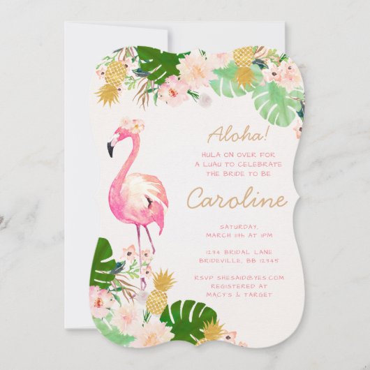 Luau Bridal Shower Kaart (Voorkant)