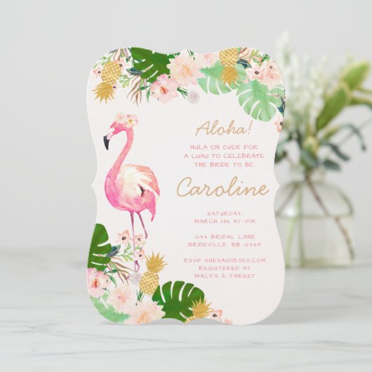 Luau Bridal Shower Kaart (Staand voorkant)